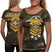 Affliction American Customs Admiral Sccop Neck Juniors T-Shirt - Military Green