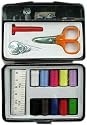 36 Pcs Sewing Kit in a box, Threaded Spools, Needles, Safety Pins, Buttons, Scissors and Snap