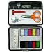 36 Pcs Sewing Kit in a box, Threaded Spools, Needles, Safety Pins, Buttons, Scissors and Snap