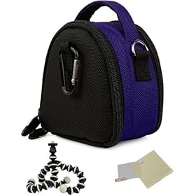 BLUE GRAY Mini Slim Compact Protective Travel Digital Camera Carrying Case with Accessory Compartment For Canon PowerShot IXUS 90 IS ELPH SD790 IS IXY 95 IS ( PC1261 ) / 970 IS ELPH SD890 IS IXY 820 IS ( PC1266 ) / 870 IS ELPH SD880 IS IXY 920 IS ( PC1308 ) / 980 IS ELPH SD990 IS IXY 3000 IS ( PC133