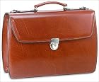 Jack Georges Elements Collection Cognac Double Gusset Flap w/Open Back Pocket 4402