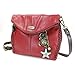 Chala Bronze Sea Turtle with Teal Starfish Purse Charm + XBody/ Shoulder Handbags - 9 Colors (Burgundy)