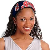 MLB Cleveland Indians Ladies Navy Blue FanBand Jersey Headband