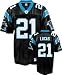 Ken Lucas Jersey: Reebok Black Replica #21 Carolina Panthers Jersey - Medium