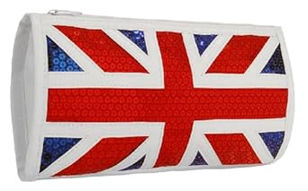 trousse strass brillant drapeau anglais union jack