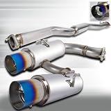 2003-2006 Mitsubishi Evolution 3 Inch Inlet N1 Style Catback Exhaust with Burnt Tip by Instyleparts