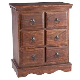 6-Drawer Wood Chest