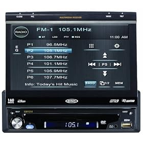 Jensen VM9214BT In-Dash DVD CD MP3 Receiver with 7 Inch Flip Out Motorized Touch Screen Monitor with Usb + Built in... by