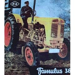 BLECHSCHILD Schlepper FAMULUS 36 ca. 33 x 39 cm