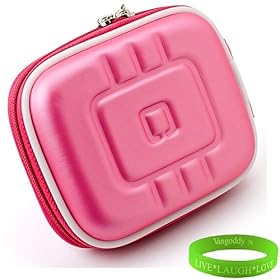 Eva Pink Metallic Shine point and shoot digital camera case with Reinforced Zipper and Unique Extra Thick Design to fit all modles of your Nikon COOLPIX L26 or Nikon COOLPIX L25 , and Small Nikon Accessories + Green Vangoddy Bracelet!!!