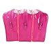 3-Pack Clear Vinyl Cosmetic Bag - Pink