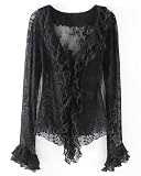Newport News Ruffled Lace Blouse