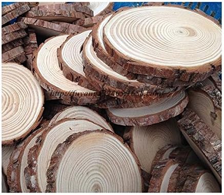 XMJ 12 Big Unfinished Craft Wood Slices 2-1/2" to 3" (6-8CM)