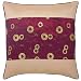 Decorative Handmade Cushion Cover / Pillow Sham With Gold Floral Design- Two Tone Wine Red & Beige