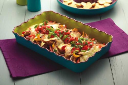 World Of Flavours Glazed Ceramic Mexican Enchiladas Baking & Serving Dish