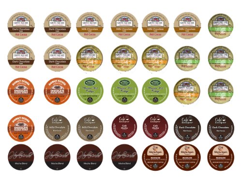 Crazy Cups Chocolate Sampler, Single-cup coffee for Keurig K-Cup Brewers (Pack of 35)