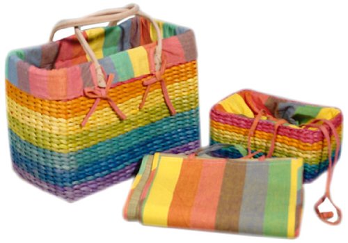 Hansen Korb 7/139 Strandset 4-teilig / in Regenbogenfarben / B 40 T 21 H 28 cm Preisvergleich