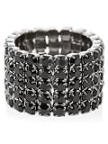 GUESS Jet Crystal Stretch Ring