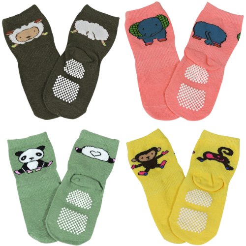 Wrapables Animal Fun Non-Skid Baby Socks