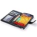 Note 3 Case, LK Galaxy Note 3 Wallet Case, Luxury PU Leather Case Flip Cover with Card Slots & Stand For Samsung Galaxy Note 3, BLACK
