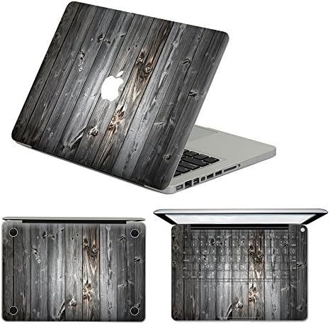 Black Wood Grain Pattern Removable Sticker Vinyl Decal for Macbook Air 11" (A1465/A1370)