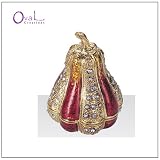 Jewelry Trinket Box with Crystal - Squash Design