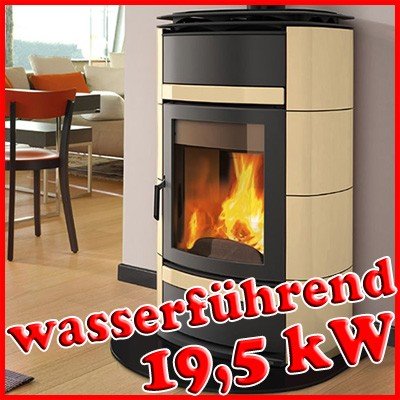 La nordica - Norma s idro dsa - thermo poele a bois - couleur : parchemin