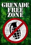 IMAGE OF Professionally Framed Jersey Shore Grenade Free Zone Green TV Poster Print - 11x17 with RichAndFramous Black Wood Frame