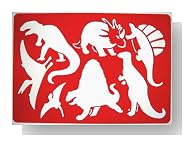 Set of 2 Stencils - Jurassic Park Prehistoric Animals Dino Dinosaur Drawing Drafting Template Stencil