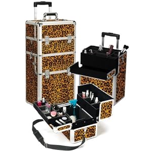 SHANY Leopard professional rolling makeup case