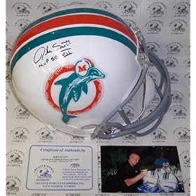 Jake Scott Autographed/Hand Signed Miami Dolphins T/B Full Size Deluxe Replica Football Helmet with