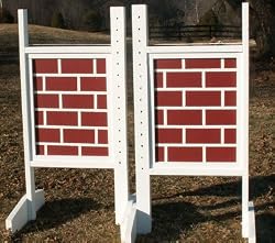 Solid Panel Brick Wall Pattern Wing Standards Wood Horse Jumps