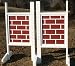 Solid Panel Brick Wall Pattern Wing Standards Wood Horse Jumps
