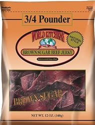 World Kitchens Brown Sugar Beef Jerky, 12-Ounce Bags (Pack of 2)