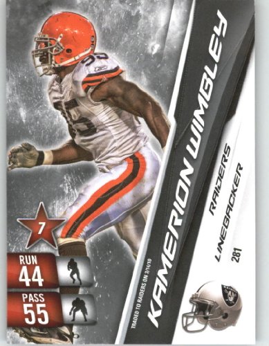 2010 Panini Adrenalyn XL NFL Football Trading Card # 281 Kamerion Wimbley - Oakland Raiders in Protective Screwdown Case!