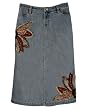 Embroidered Denim Skirt