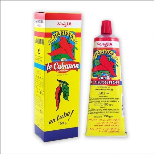 Harrissa in Tube - Puree of Dried Hot Peppers - 5.3oz (Pack of 3)