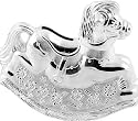 Christening Gifts. Girls Silver Rocking Horse Money Box