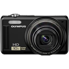 Olympus VR-310 Digital Camera - Black (14MP, 10x Super Wide Optical Zoom)  3 inch LCD