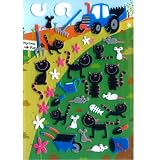 Real Felt Fun Easy Stickers - Farm Time Cats, Mice, Tractor, Farm