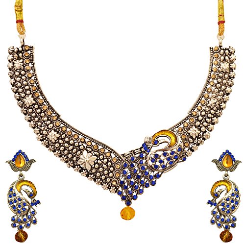 Graykart Meenakari Peacock Design MangTikka Set For Women