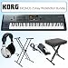 Korg 73 Key Music Workstation Black Bundle With Accessories