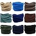 Multifunctional Stretchable Sport & Casual Headwear, Headband Scarf Bandanna Headwrap Mask Neckwarmer & More 12-in-1, 9PC.Solid Color Series.2
