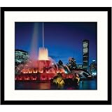 Great American Picture IS826253 Biuckingham Fountain at Dusk in Chicago Framed Photograph - James Bl