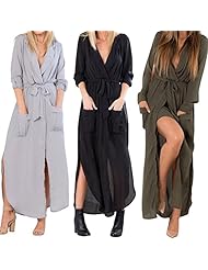 Sexy V-neck Chiffon Long Sleeves Summer Tunic/Maxi Dress 