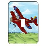 Buy Airplane Single Toggle Electrical Light Switch Plate by Jessies Designs