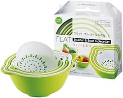 フラット ザル・ボール 6点セット グリーン F-9019