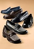 Oblique-Toe Leather Loafers