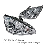 00-04 FORD FOCUS PROJECTOR HEADLIGHT CHROME W/DUAL HALO
