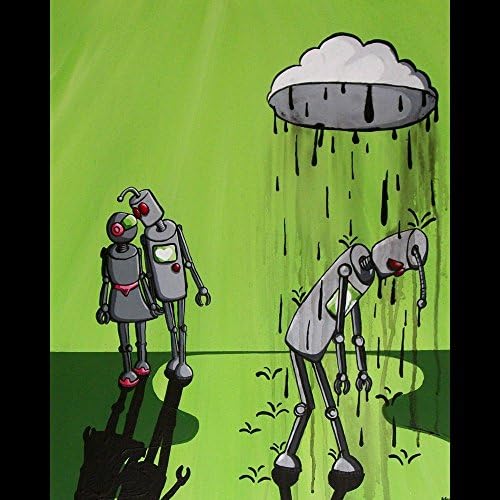 16X20 Original Painting - It's been raining since you left by Mike Best